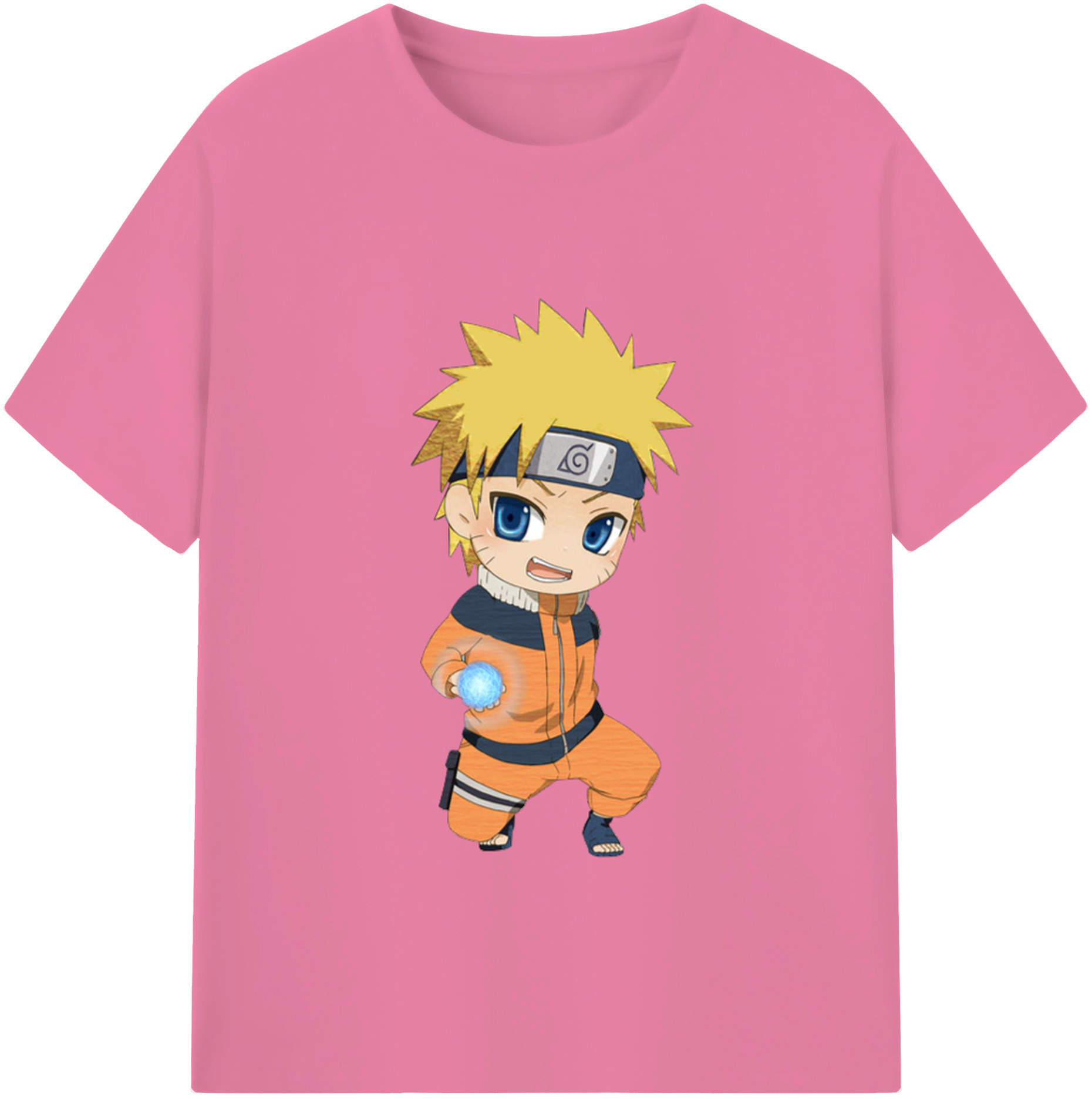 （画像用） NARUTO -ナルト- うずまき ナルト Uzumaki Naruto 綿100％半袖Tシャツ（フロントプリント）